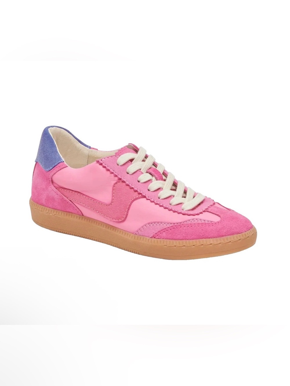 Dolce Vita Notice Lace Up Low Top Sneakers Women's Size 6.5 Pink Suede
